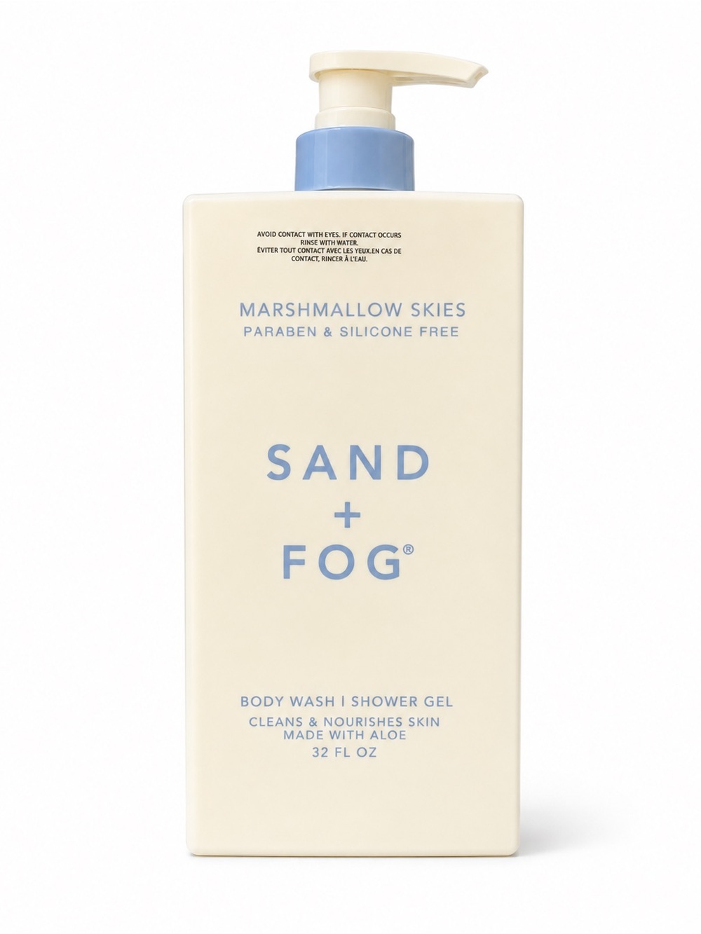 Sand + Fog Marshmallow Skies Body Wash — Cream with Blue Accents
